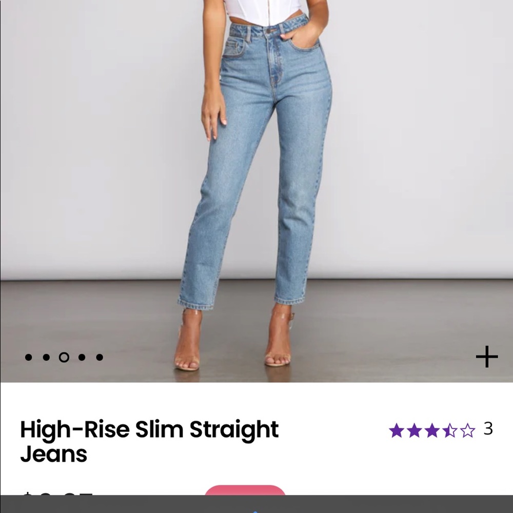 High Rise Slim Straight Jeans - Size 11